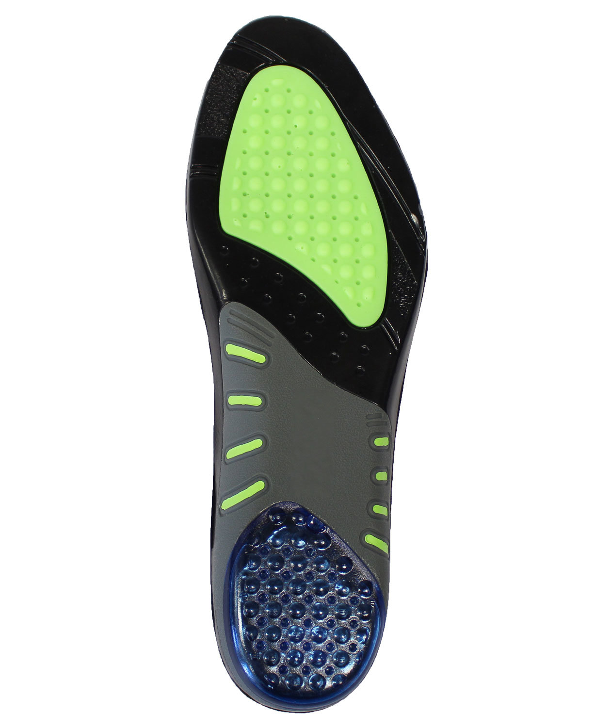 Portwest FC82 st&ouml;djande gel inl&auml;ggssulor, Svart/Gr&ouml;n