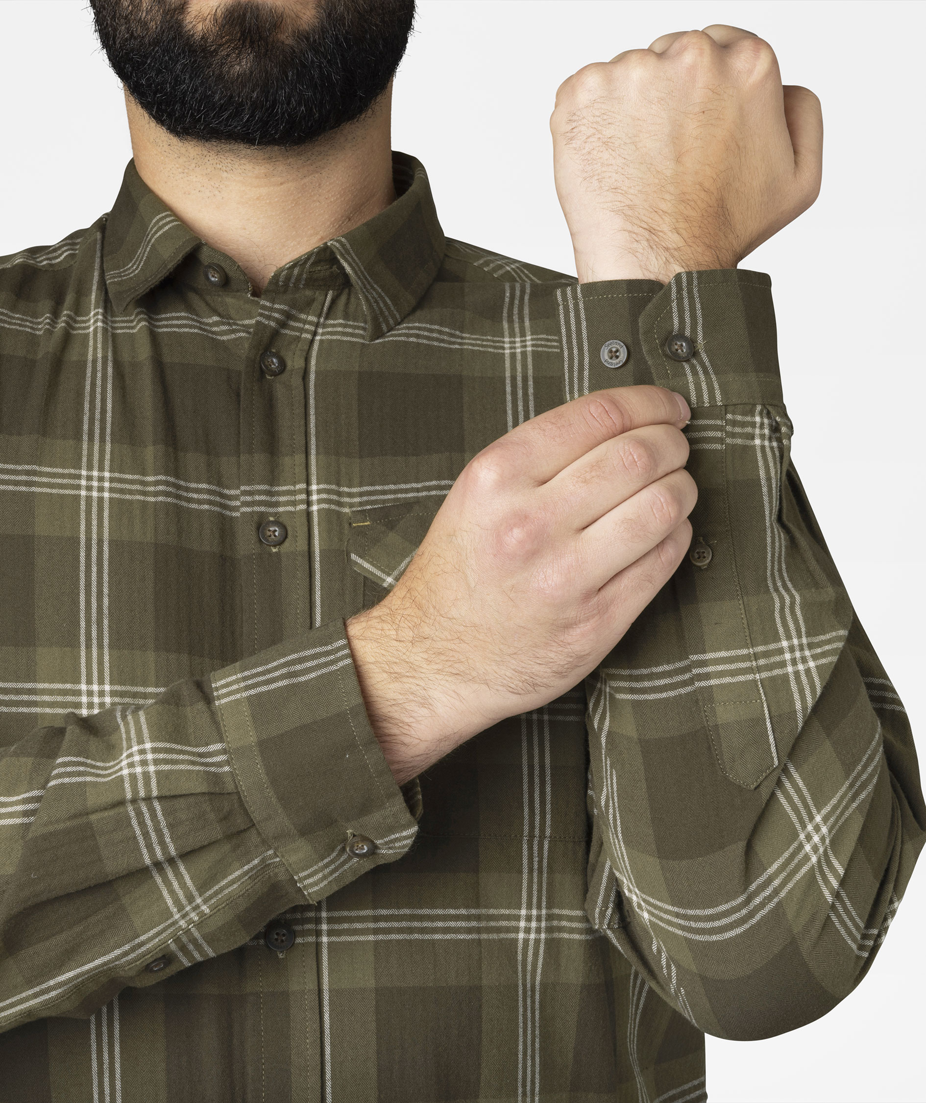 Seeland Highseat lumberjack shirt, Pine green check, large image number 4