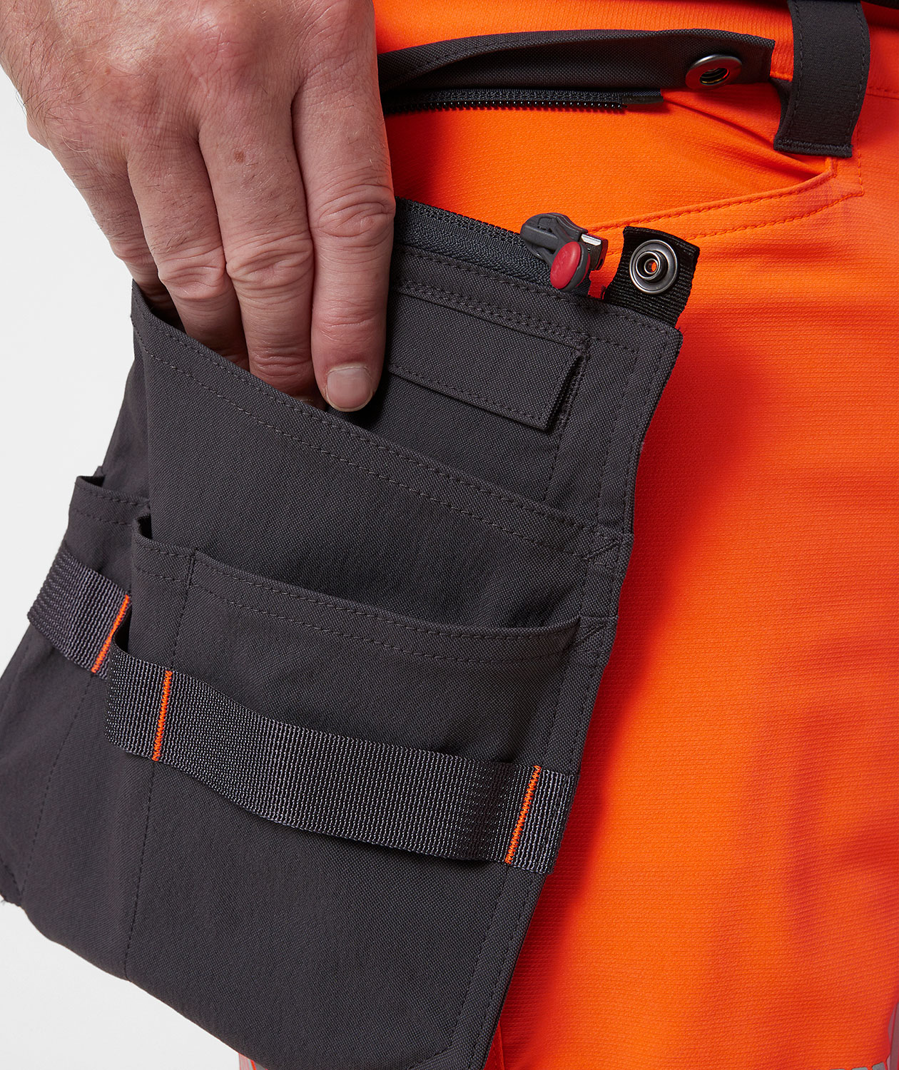 Helly Hansen ICU craftsman shorts full stretch, Hi-vis Orange/Ebony, large image number 4