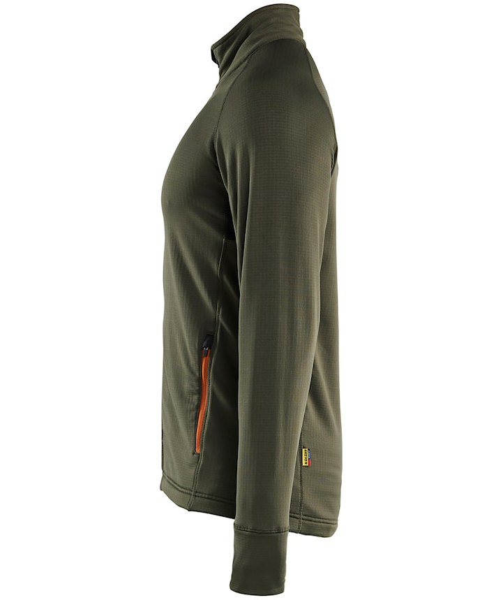 Bl&aring;kl&auml;der Striker fleecetr&oslash;je, Skovgr&oslash;n/Rust, large image number 3