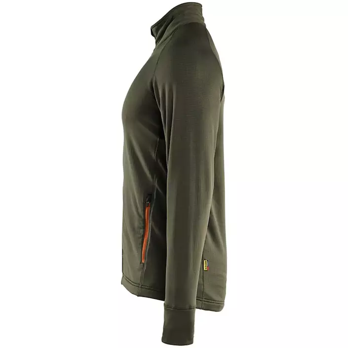 Blåkläder Striker fleecetröja, Skogsgrön/Rost, large image number 3