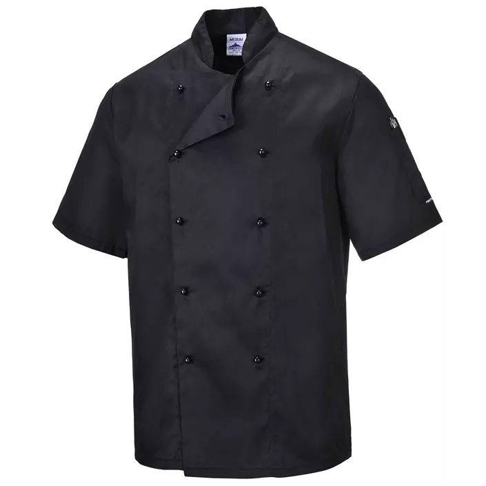 Portwest C734 short-sleeved chefs jacket, Black, large image number 0