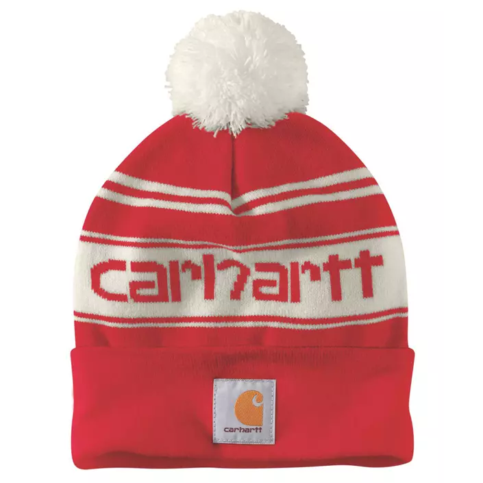 Carhartt Logo Beanie, Red Winther White, Red Winther White, large image number 0