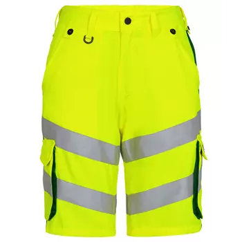 Engel Safety Light arbeidsshorts, Hi-vis gul/Grønn