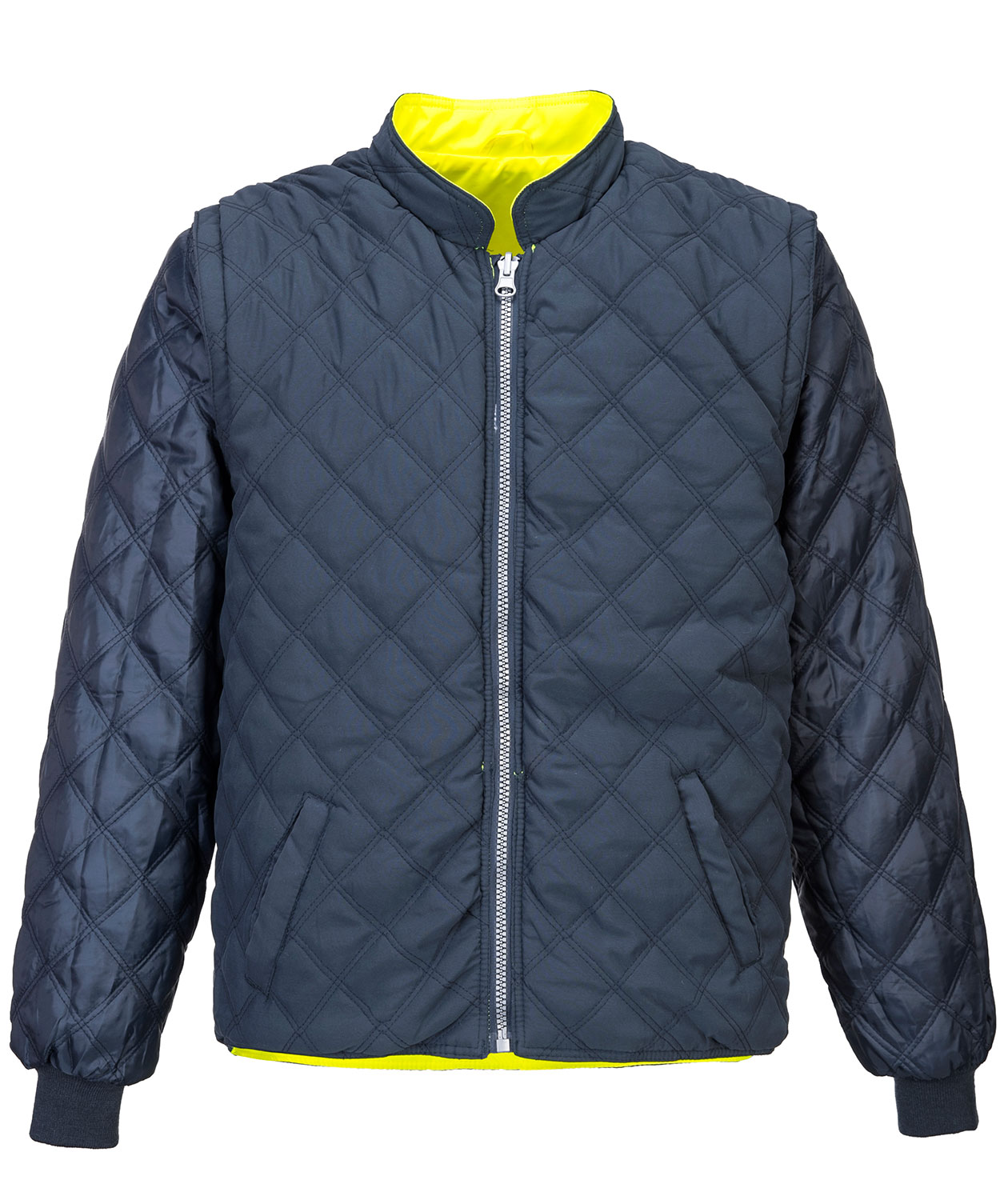 Portwest thermal jacket, Hi-vis Yellow/Marine, large image number 4