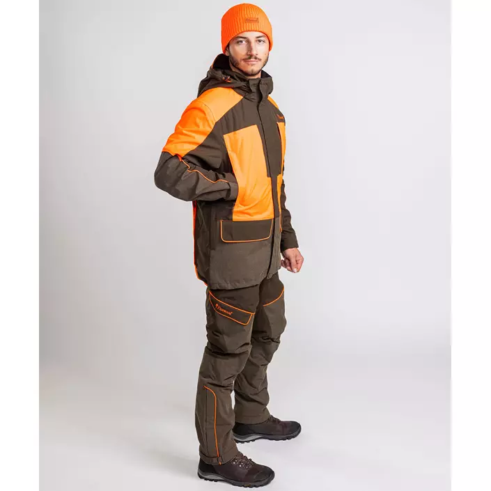 Pinewood Thorn Resistant jakke, Mosegrønn/oransje, large image number 3