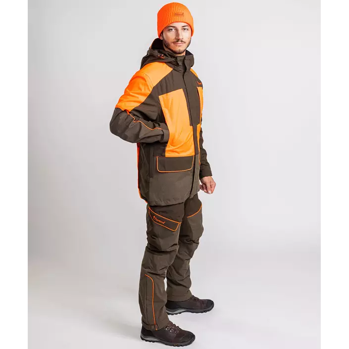 Pinewood Thorn Resistant jakke, Mosgrøn/Orange, large image number 3