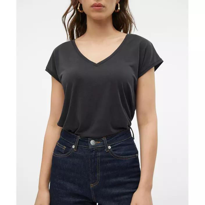 Vero Moda VMFILLI Damen T-shirt, Black, large image number 3