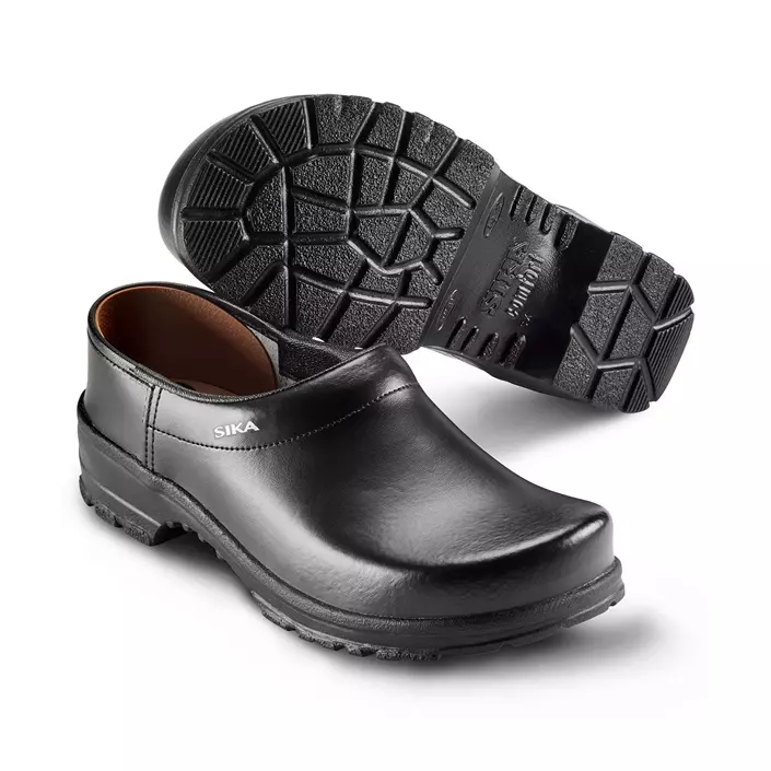 Sika Comfort clogs with heel cover OB, Black, large image number 0