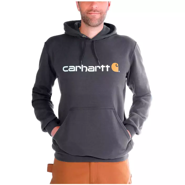 Carhartt Hoodie Signature Logo Midweight, Carbon Heather, large image number 0