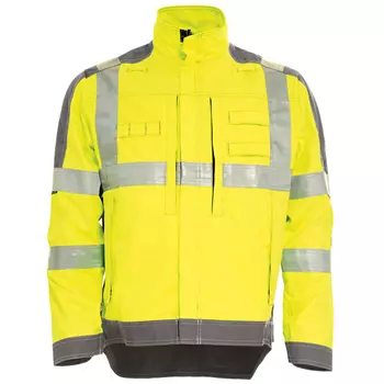 Tranemo Cantex work jacket, Hi-vis Yellow/Grey
