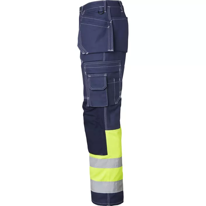 Top Swede craftsman trousers 2515, Navy/Hi-Vis yellow, large image number 3