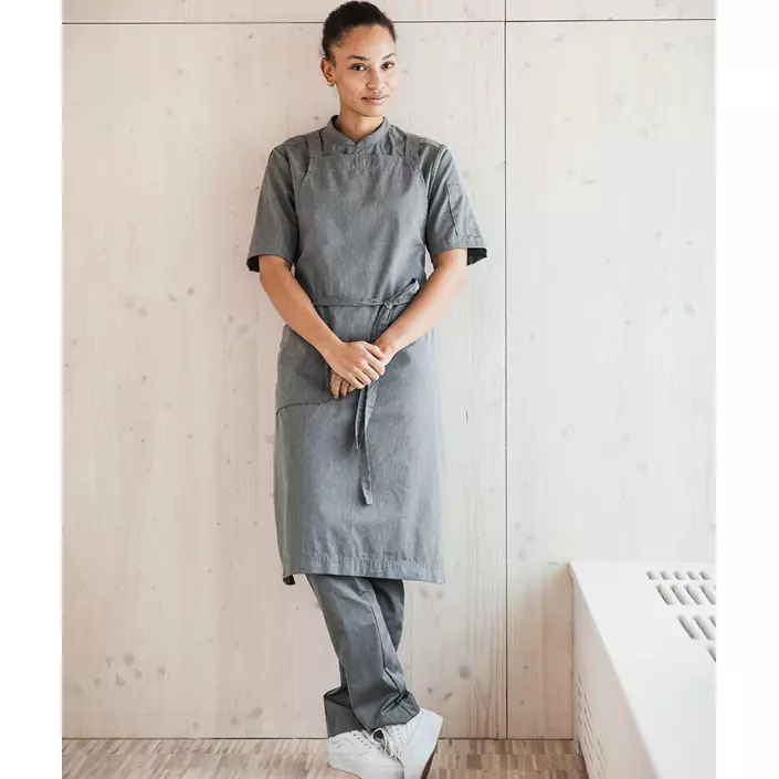 Segers 4577 bröstlappsförkläde, Grey melange, Grey melange, large image number 1