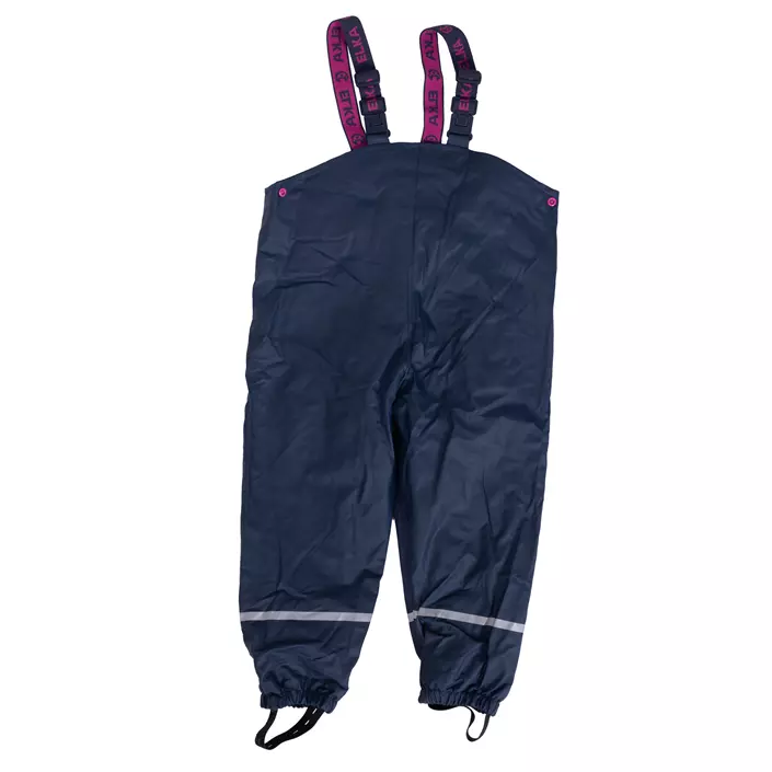Elka Regenanzug mit Fleecefutter für Kinder, Navy/Pink, large image number 3