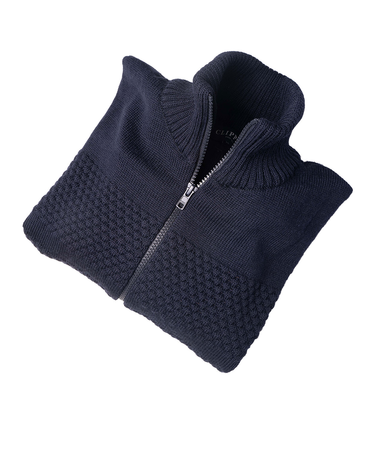Clipper Saltum knitted zip-cardigan, Captain Navy, large image number 2