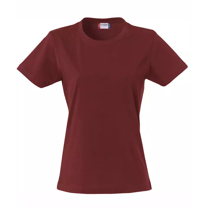 Clique Basic T-shirt dam, Burgundy, large image number 0