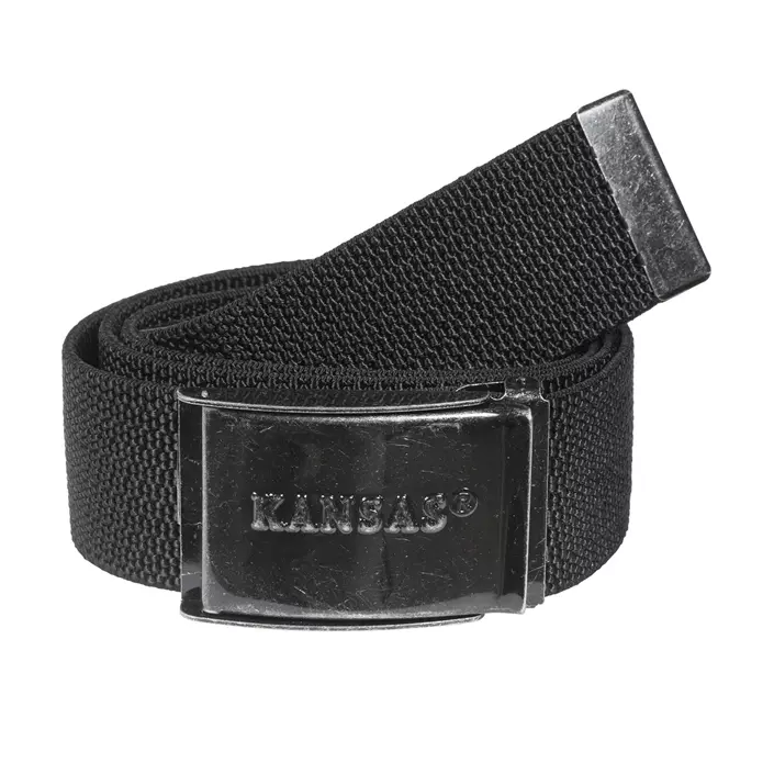 Kansas elastisk belte, Svart, Svart, large image number 0