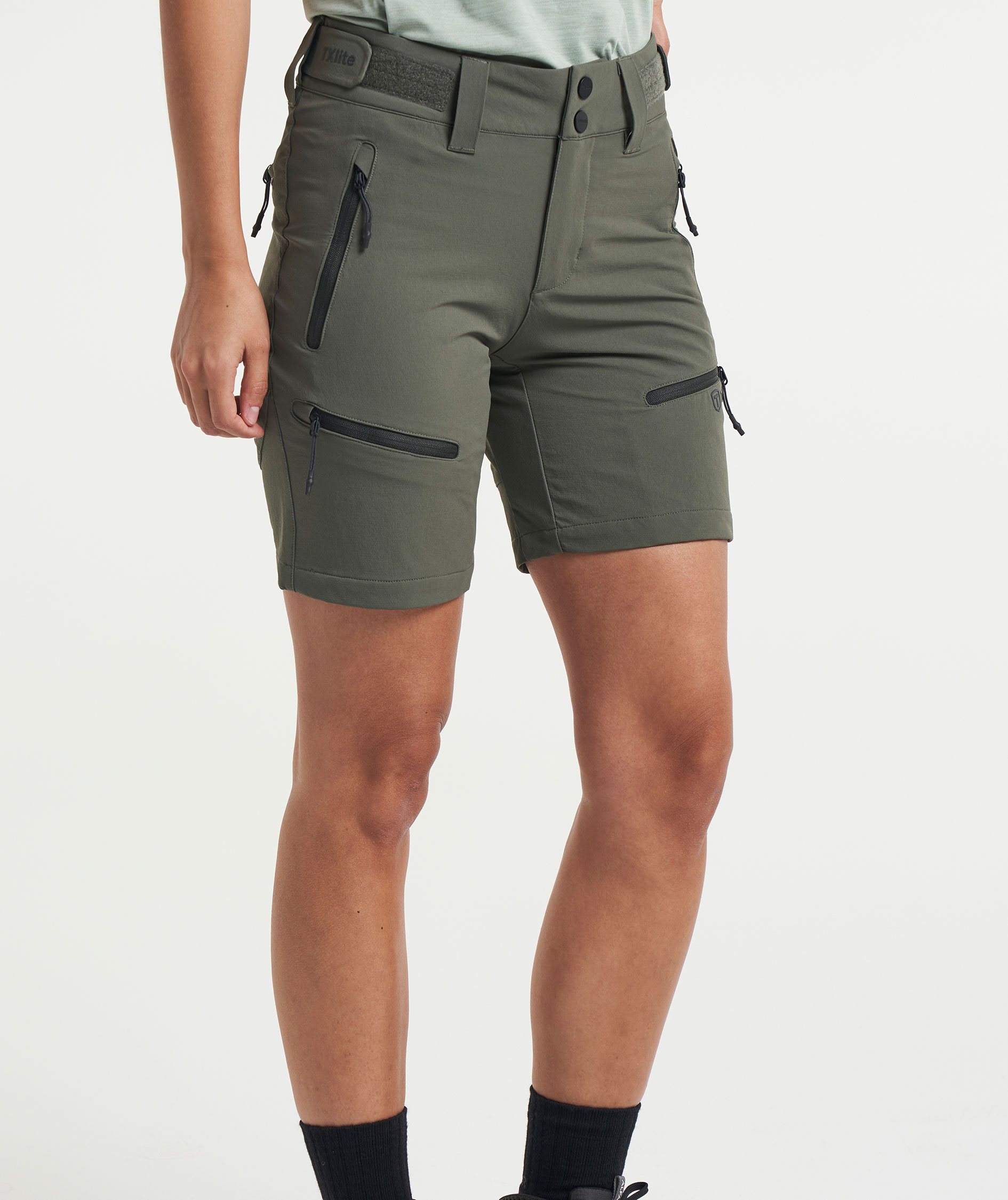 Tenson TXlite Flex women's shorts, Dark Olive, large image number 6