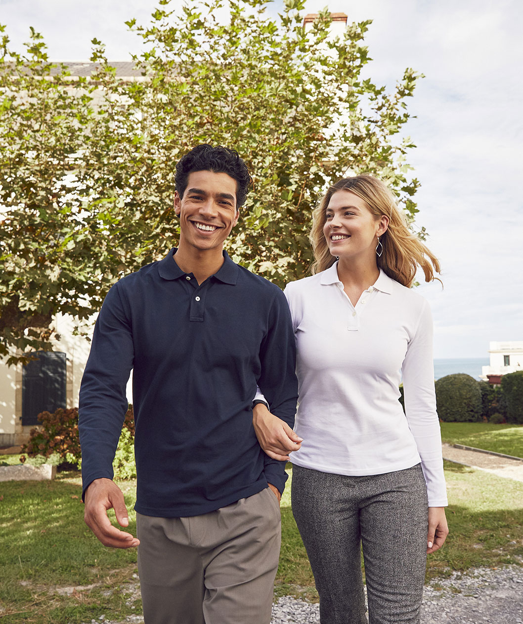 Clique Premium long-sleeved polo shirt