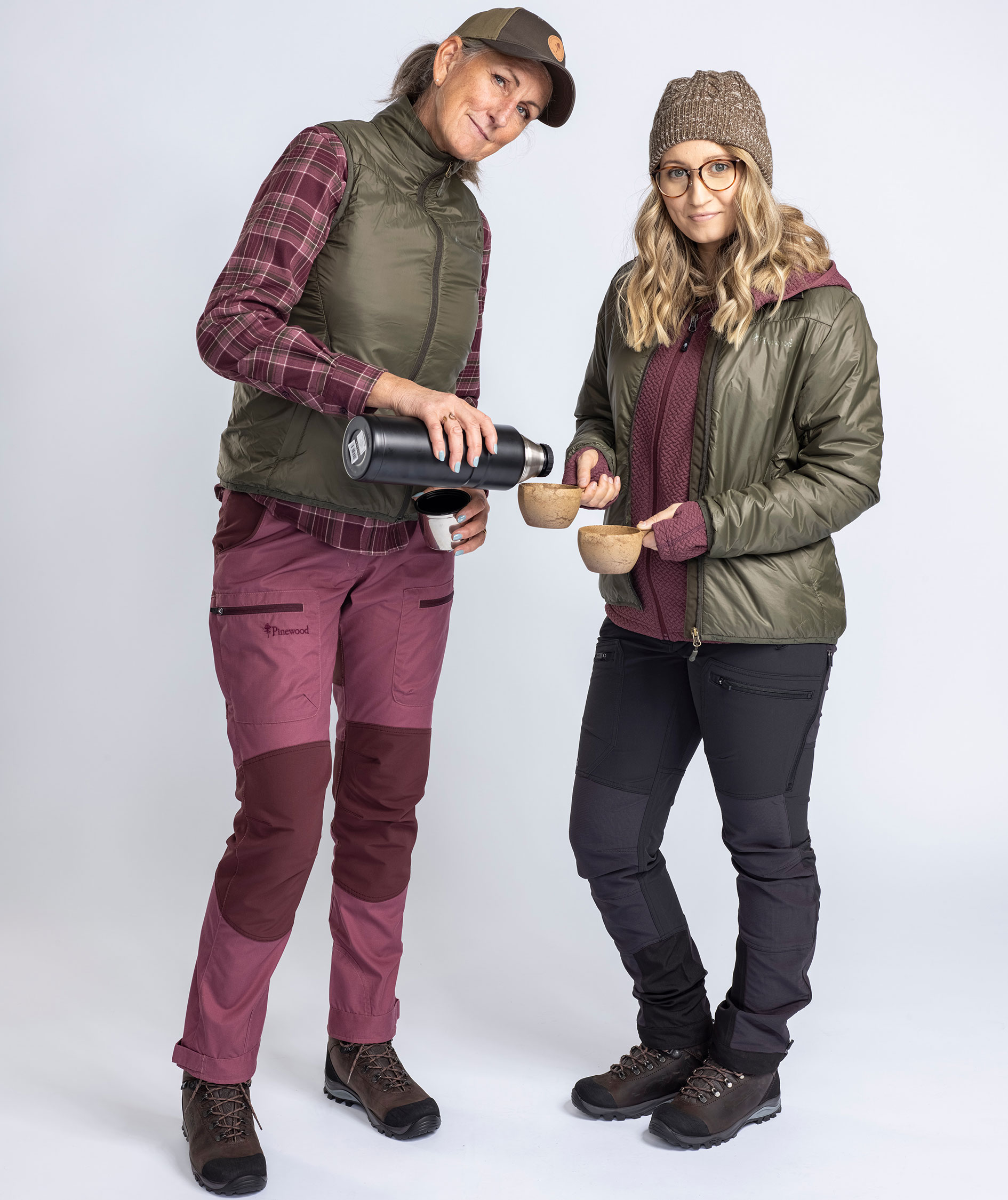 Pinewood Insulated dame midlayer med uld, Moss green, large image number 9