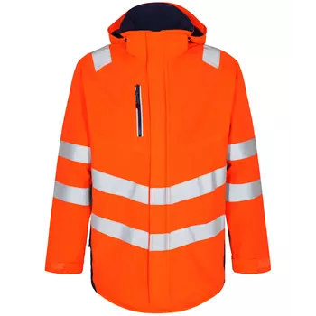 Engel Safety parka shell jacket, Orange/Blue Ink