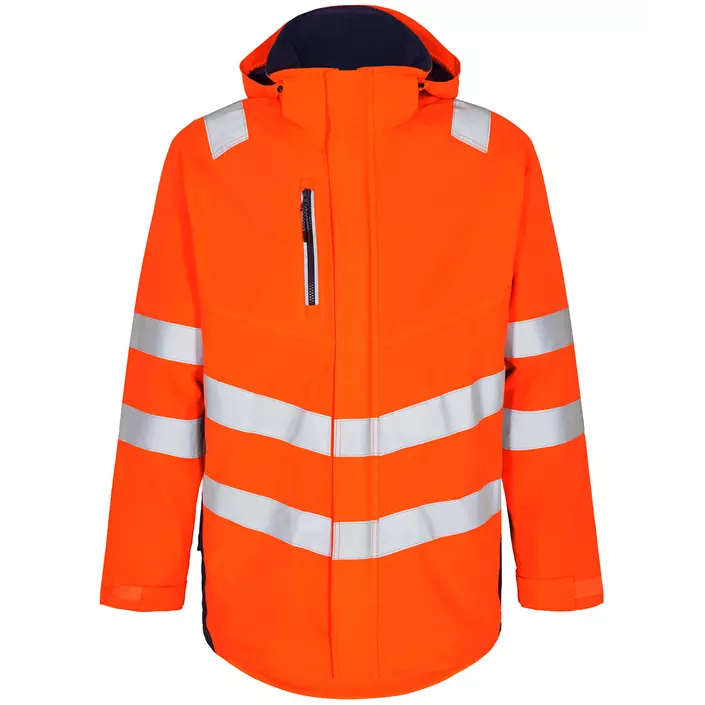 Engel Safety parka shell jacket, Orange/Blue Ink, large image number 0
