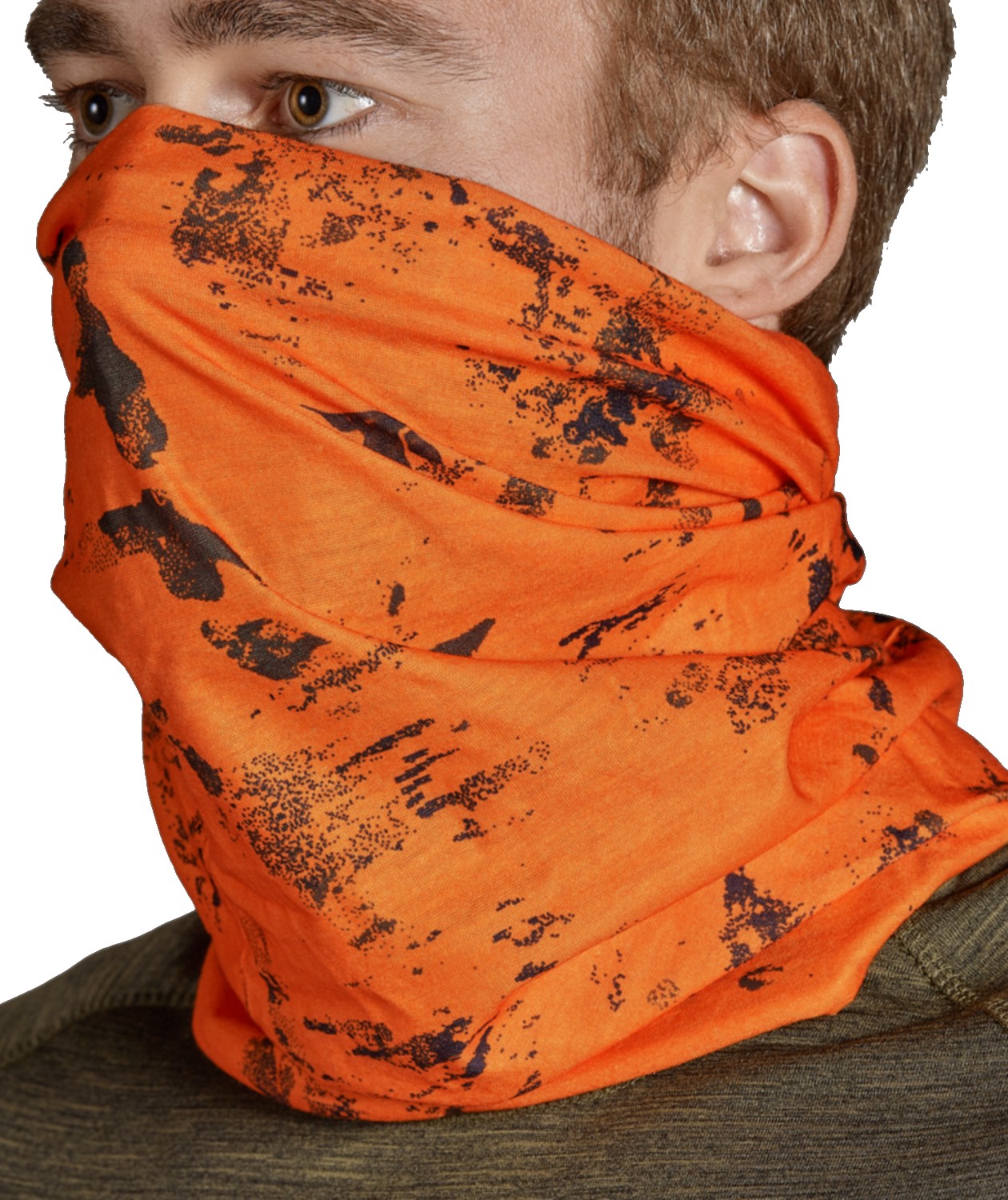 Seeland 2-pack neck warmer, Pine green/InVis Orange blaze, Pine green/InVis Orange blaze, large image number 2