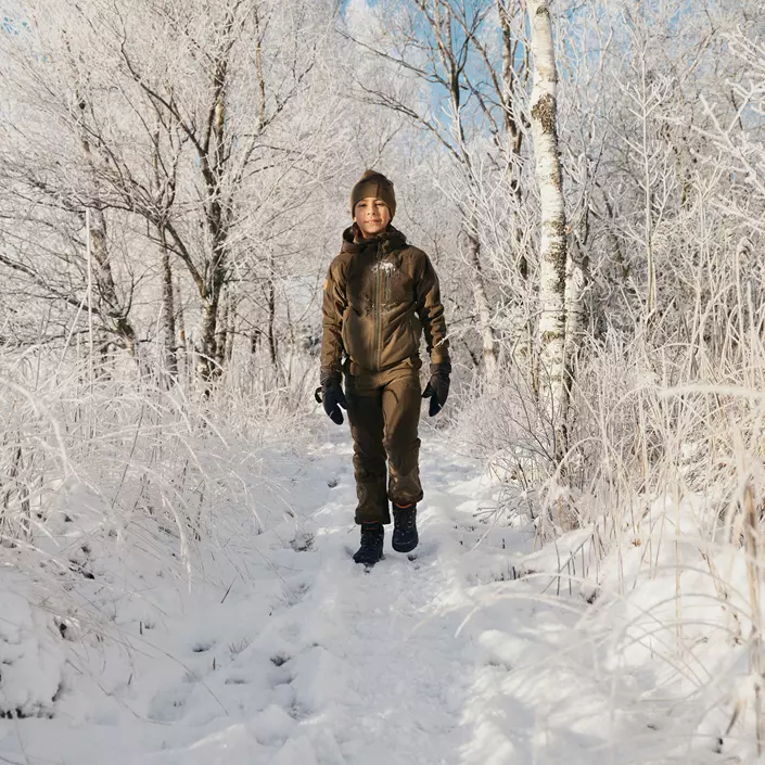 Pinewood Furudal Active jakke til børn, Mossgreen/ Dark Mossgreen, large image number 6