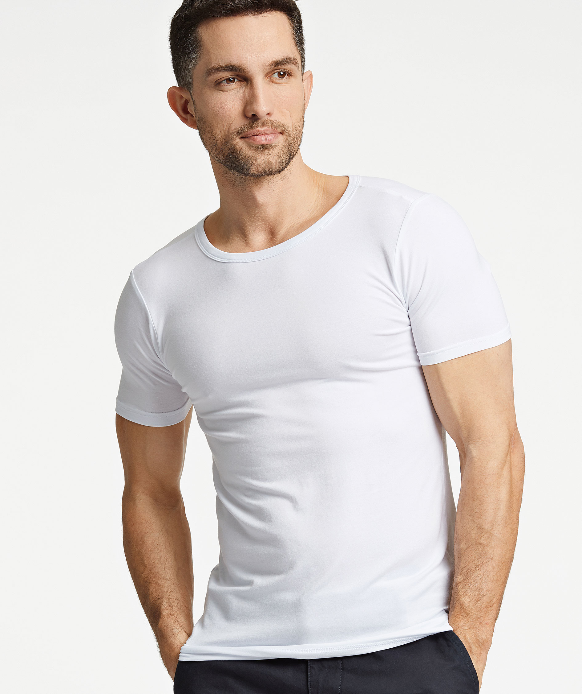 Lindbergh Basic 2-pack T-shirt, Vit, large image number 4