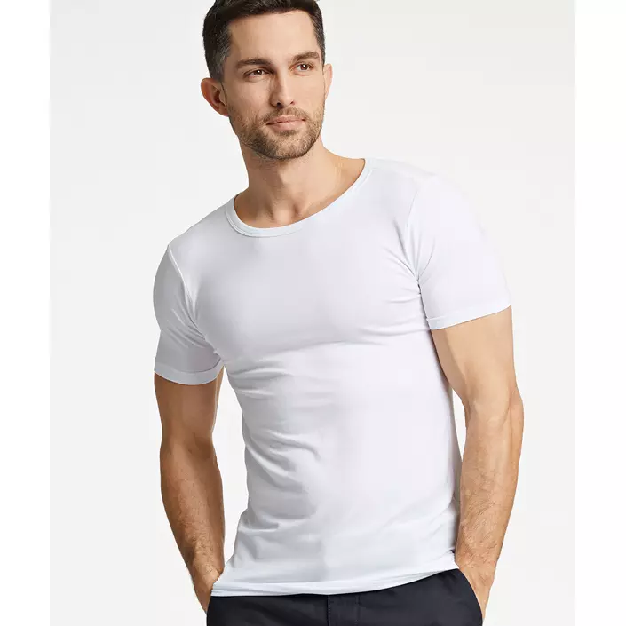 Lindbergh Basic 2-pack T-shirt, Vit, large image number 4
