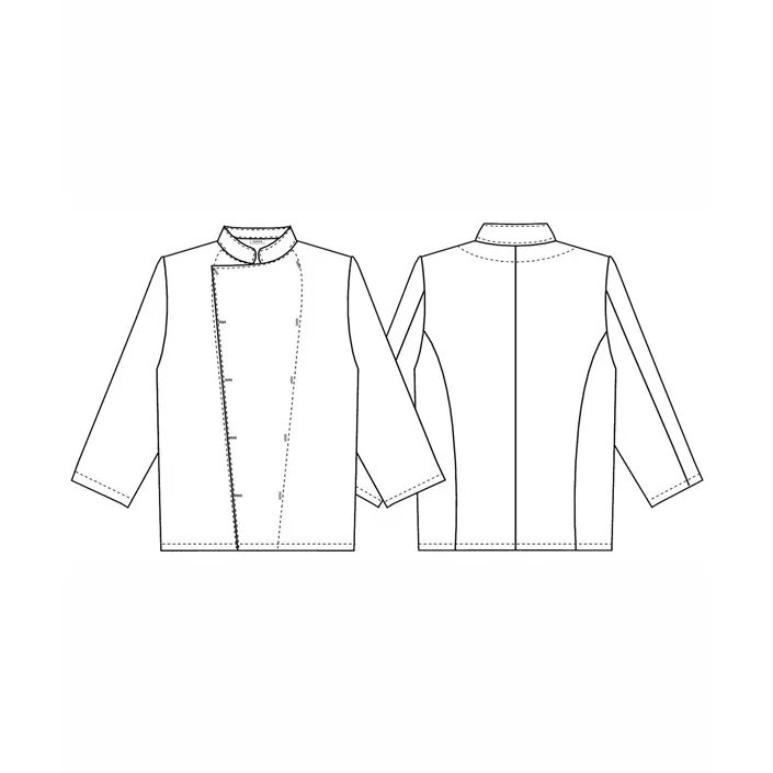 Kentaur chefs jacket without buttons, White, large image number 2