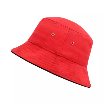 Myrtle Beach bøllehat/Fisherman's hat, Rød/Sort