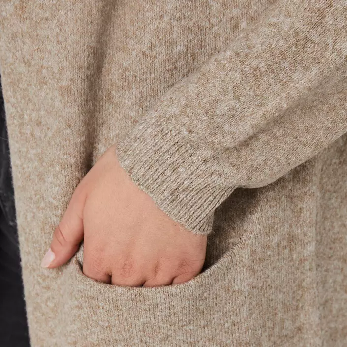 Vero Moda VMDOFFY lång stickad cardigan dam, Sepia Tint, large image number 4