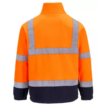 Portwest  fleece jacket, Hi-vis Orange/Marine
