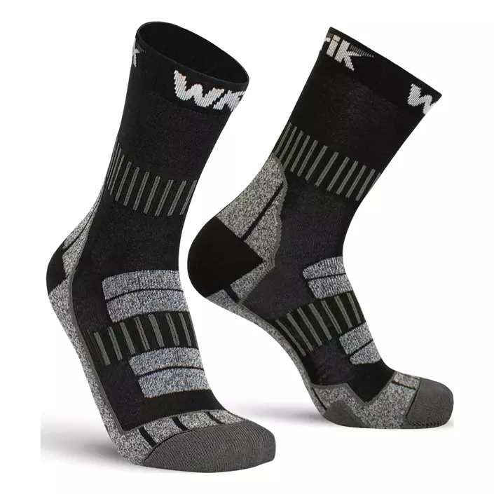 Worik Rock Merino socks with merino wool, Black, large image number 0