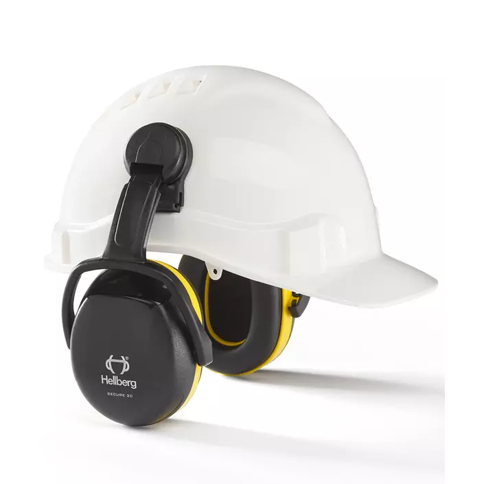 Hellberg Secure 2 høreværn til hjelmmontering, Sort/Gul, Sort/Gul, large image number 1