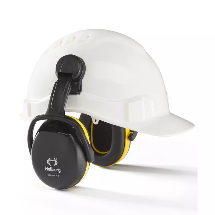 Hellberg Secure 2 helmet mounted ear defenders, Black/Yellow, Black/Yellow, large image number 1