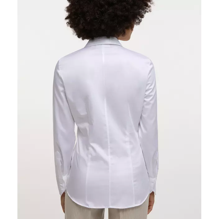 Eterna Satin slim fit dameskjorte, White , large image number 2