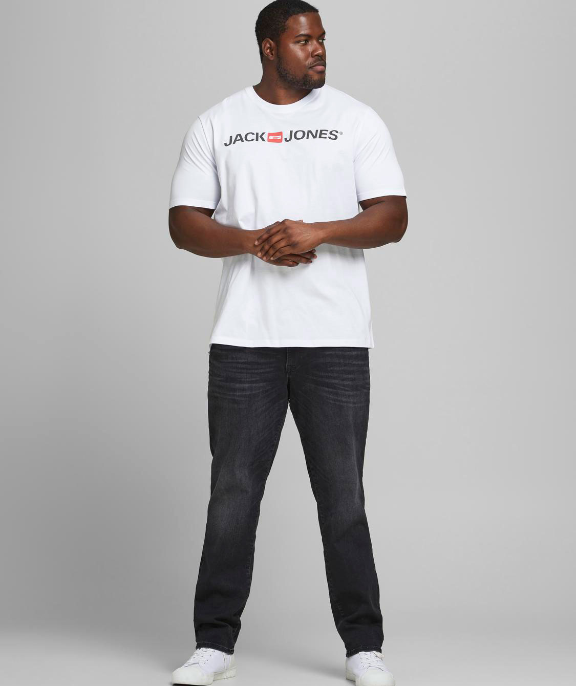 Jack & Jones Plus JJECORP LOGO T-shirt, White, large image number 5