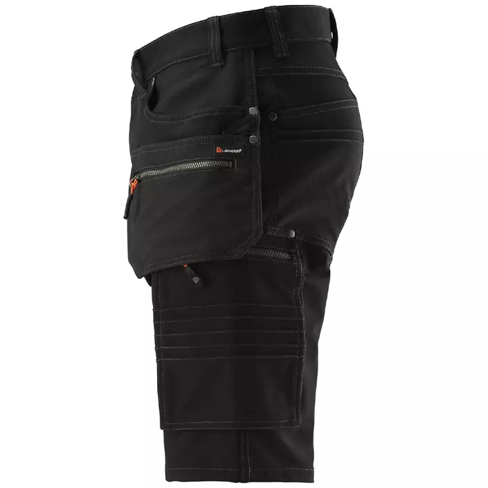 L.Brador Momentum hantverksshorts 1420P full stretch, Svart, large image number 3