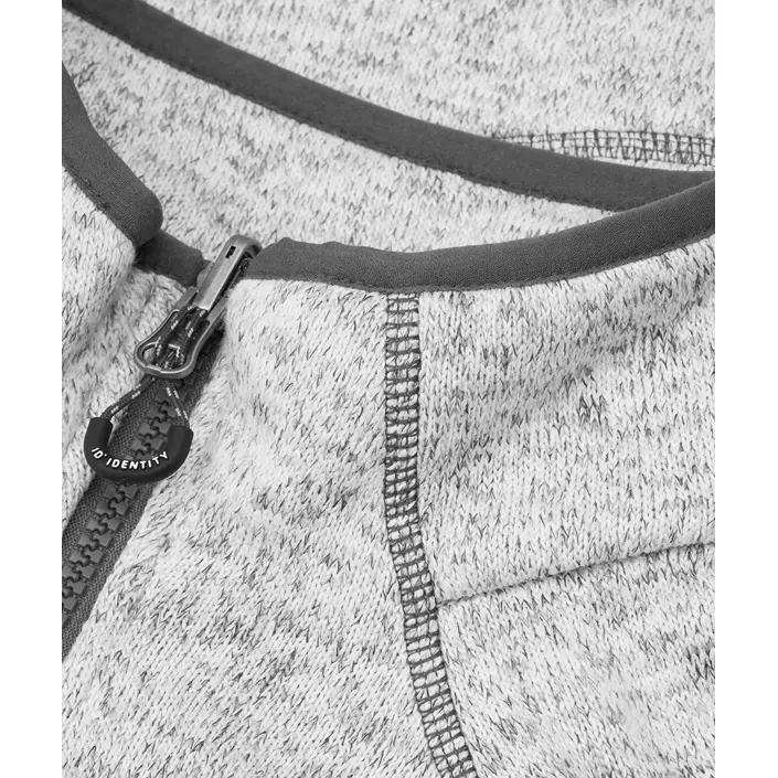 ID Zip'n'mix Melange women's knitted fleece cadigan, Grey Melange, large image number 3
