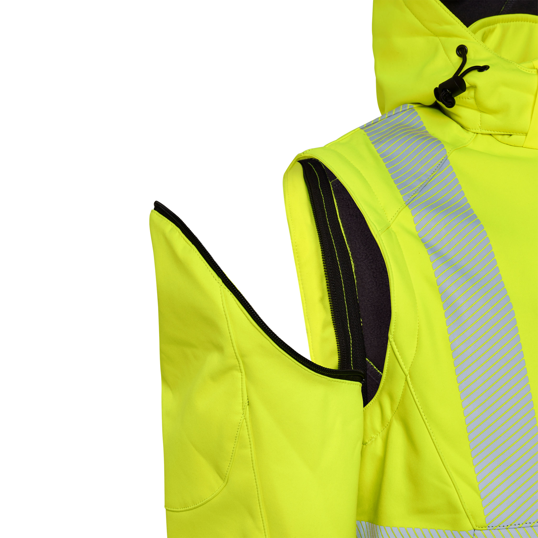 ELKA Visible Xtreme 2-in-1 softshell jacket, Hi-vis Yellow/Black, large image number 4