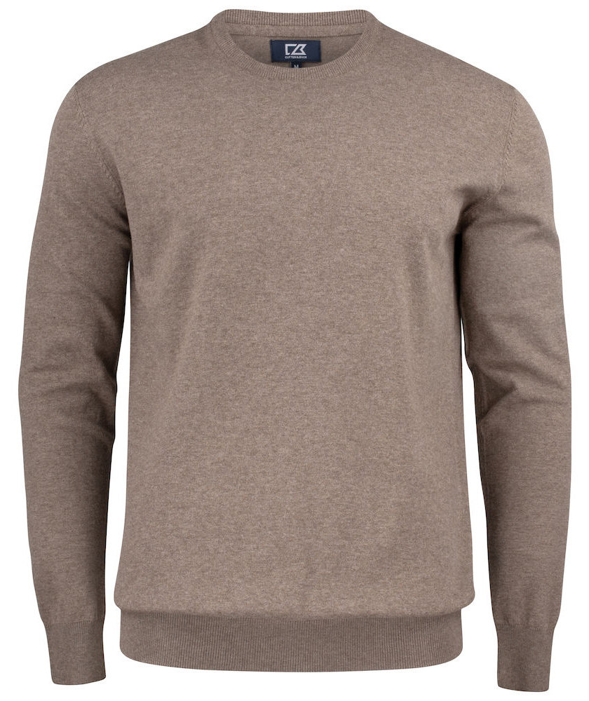 Cutter & Buck Oakville Crewneck, Nougat Melange, Nougat Melange, swatch
