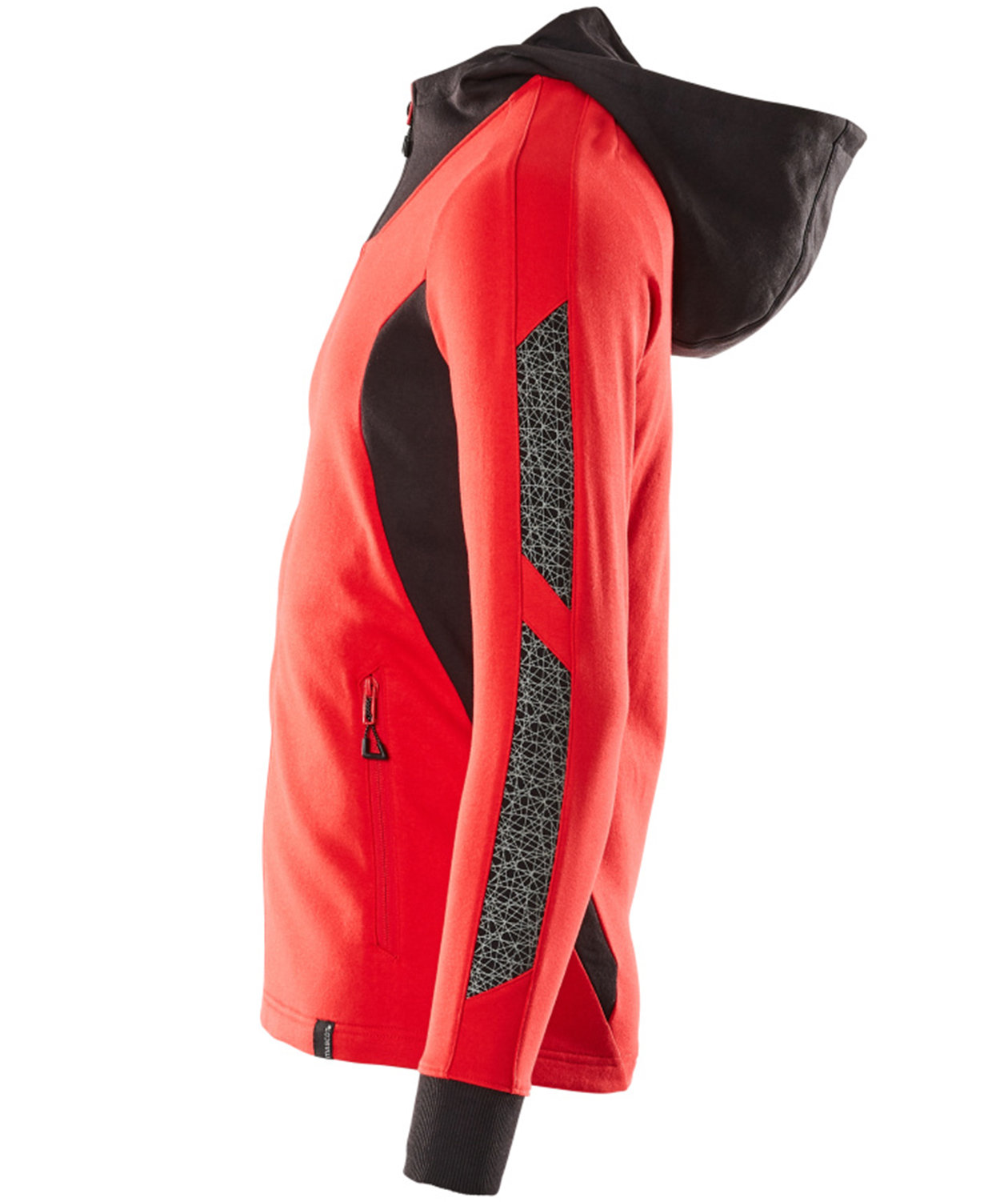 Mascot Accelerate hoodie med blixtl&aring;s, Signal r&ouml;d/svart, large image number 3