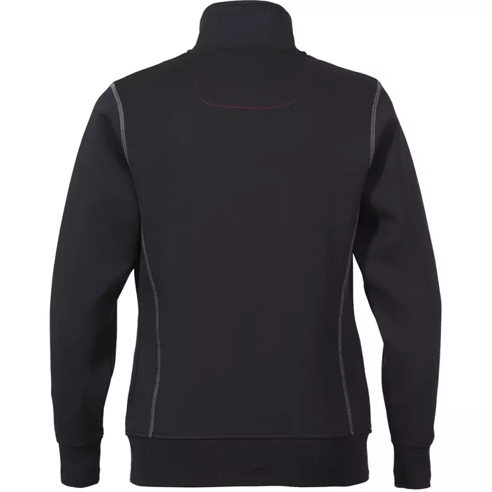Fristads Acode Sporty dame sweatshirt med lynlås, Sort, large image number 1