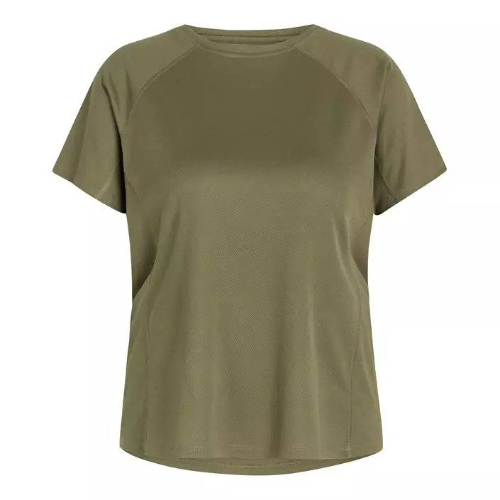 Zebdia dame sports T-shirt, Armygrønn, large image number 0