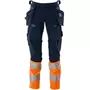 Mascot Accelerate Safe craftsmen's trousers Full stretch, Dark Marine Blue/Hi-Vis Orange