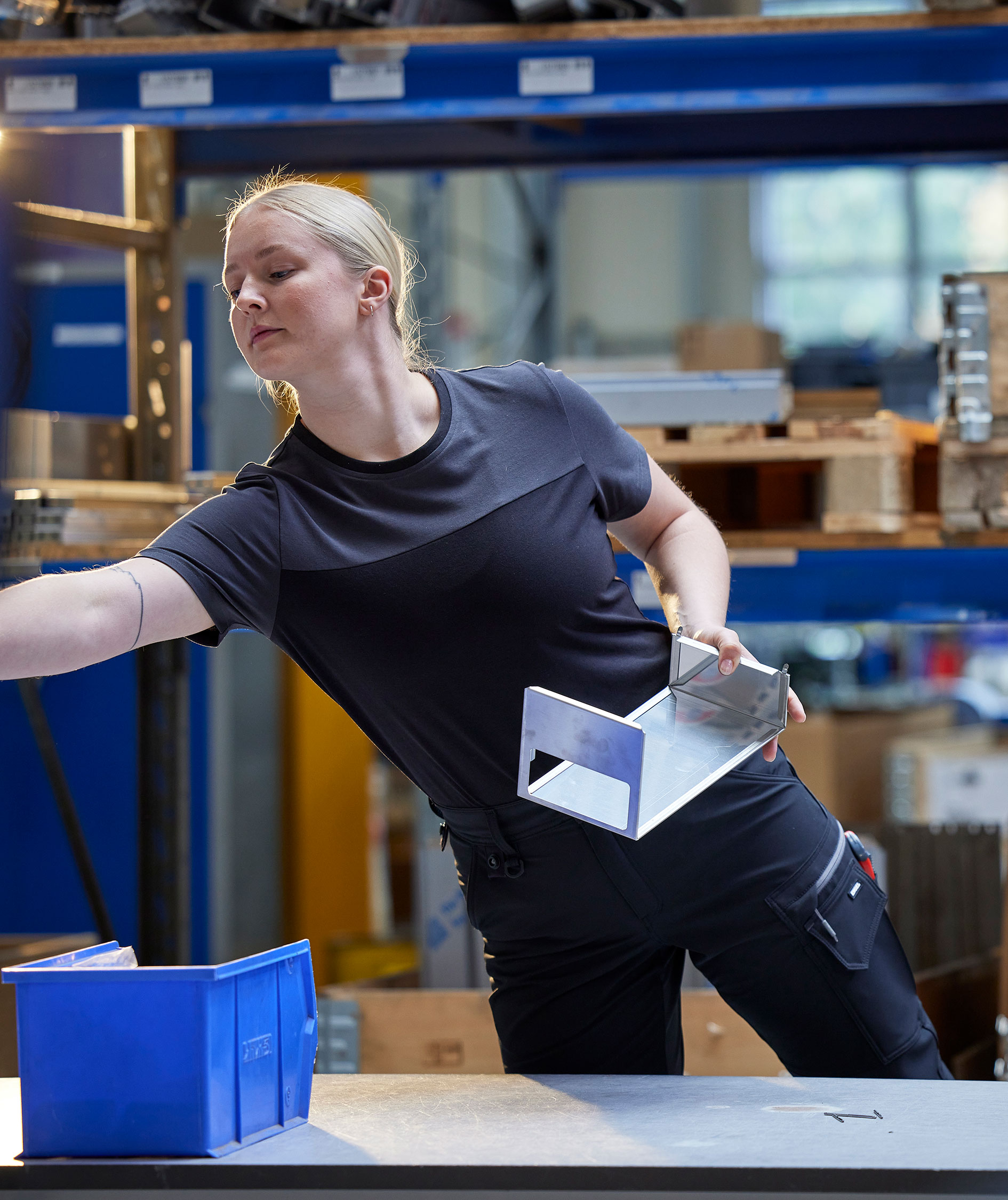 Engel Entire women's T-shirt, Black/Anthracite Grey, large image number 5