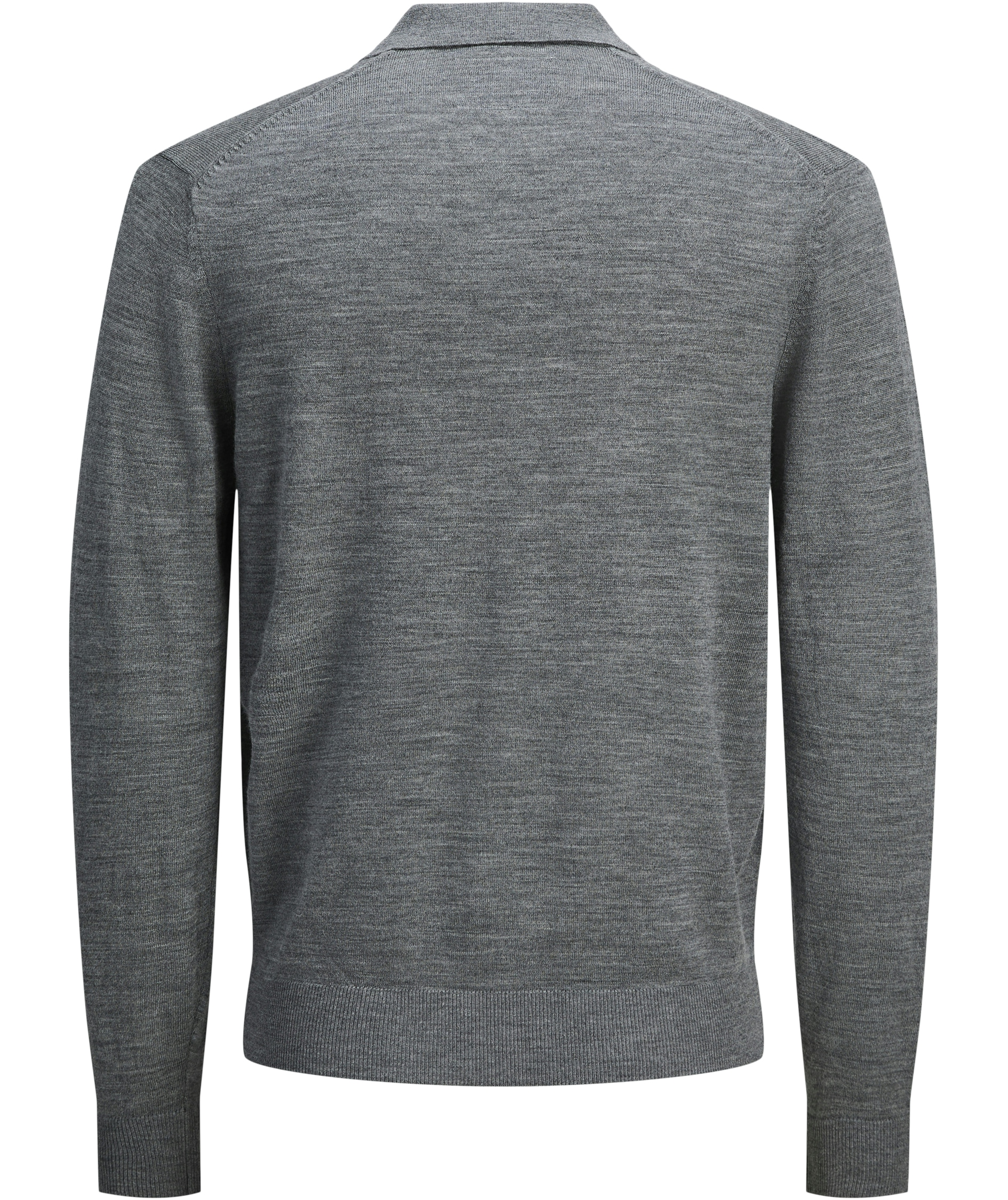 Jack & Jones Premium JPRBLAMERINO knitted polo with merino wool, Medium Grey Melange, large image number 2