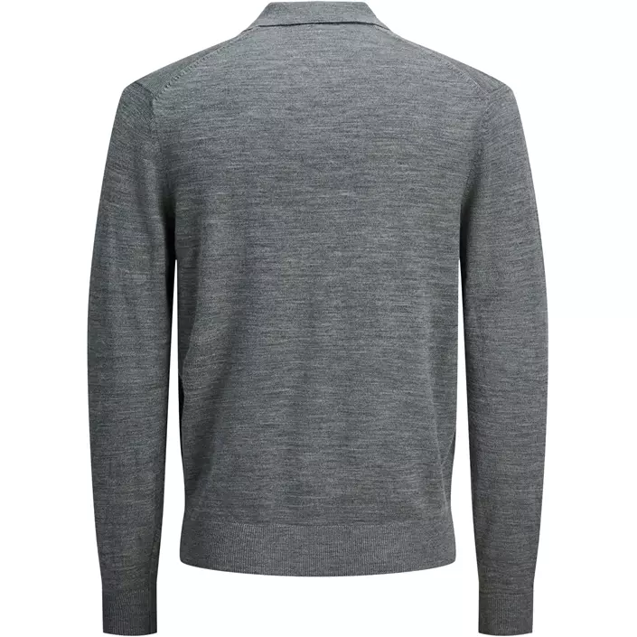 Jack & Jones Premium JPRBLAMERINO stickad tröja med merinoull, Medium Grey Melange, large image number 2